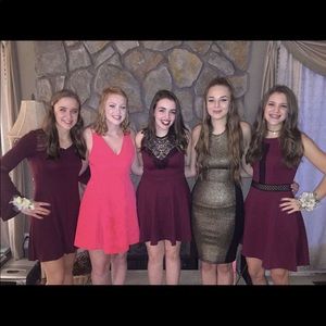 Gold homecoming dress